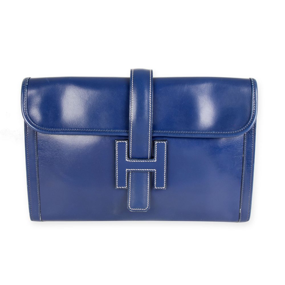Hermès Vintage Bleu Saphir Box Calf Jige PM